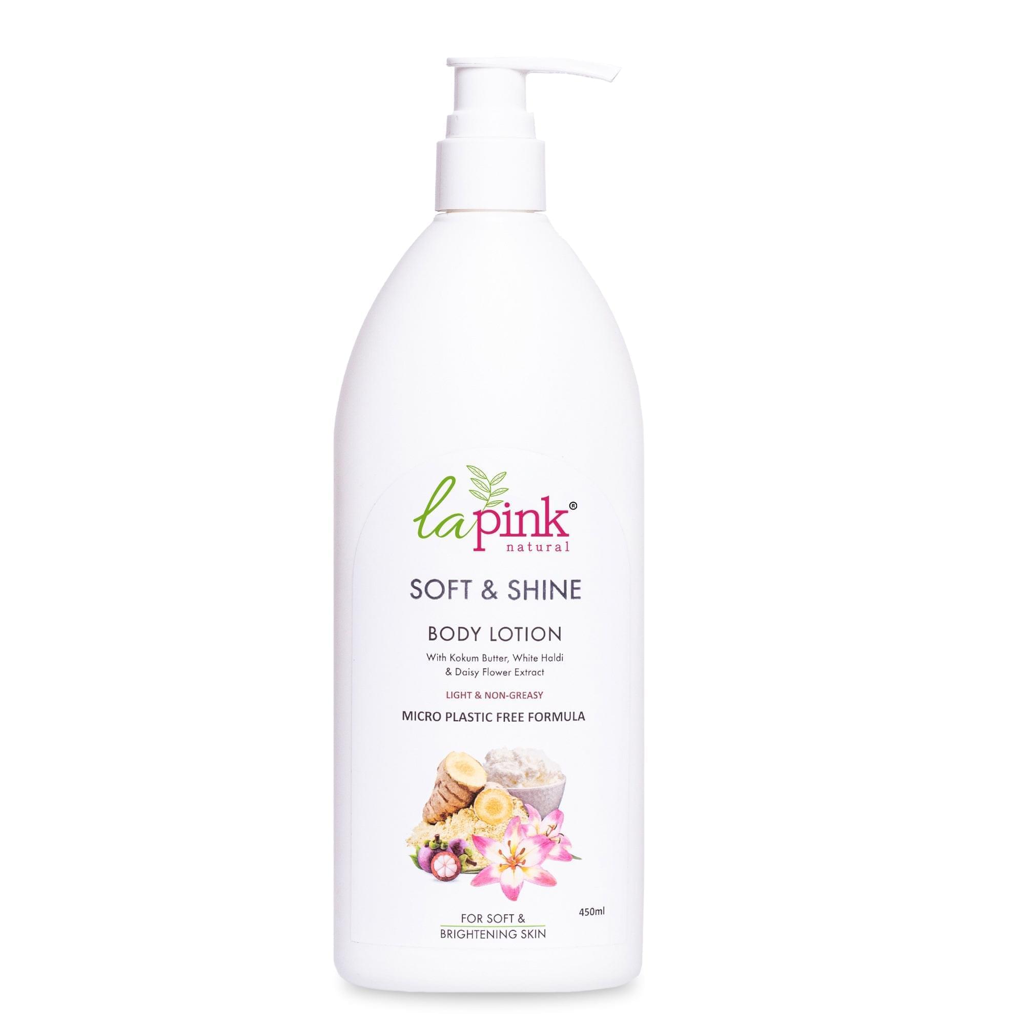 Soft and Shine Body Lotion With White Haldi &amp; Daisy Flower To Enhance Radiance &amp; Reduce Fine Lines
