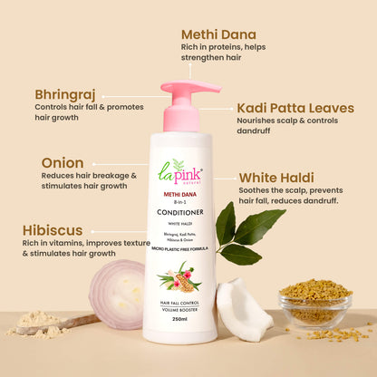 La Pink Color Protect Shampoo &amp; Methi Dana Conditioner For Color Treated Hair Combo Pack of2