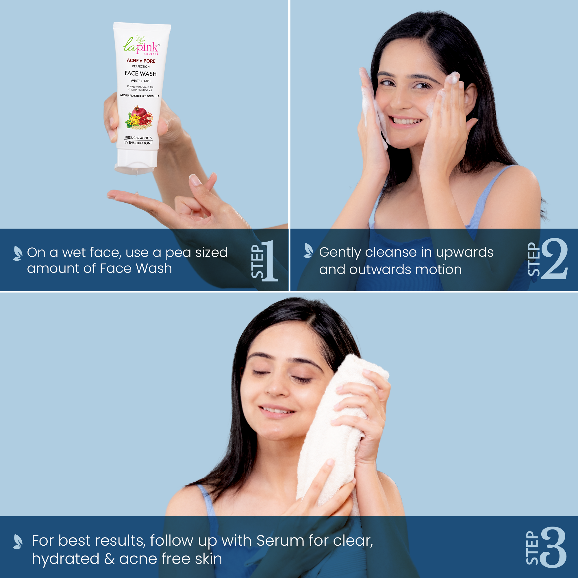 Acne &amp; Pore Perfection Face Wash with White Haldi for Acne Reduction &amp; Even Skin Tone