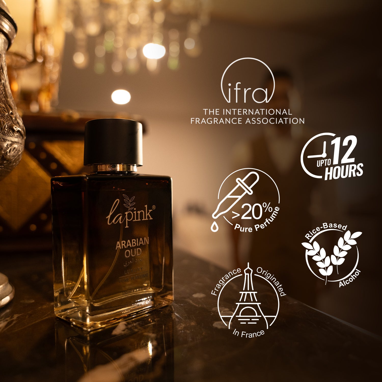 Arabian Oud French Luxury Pure Perfume for Men