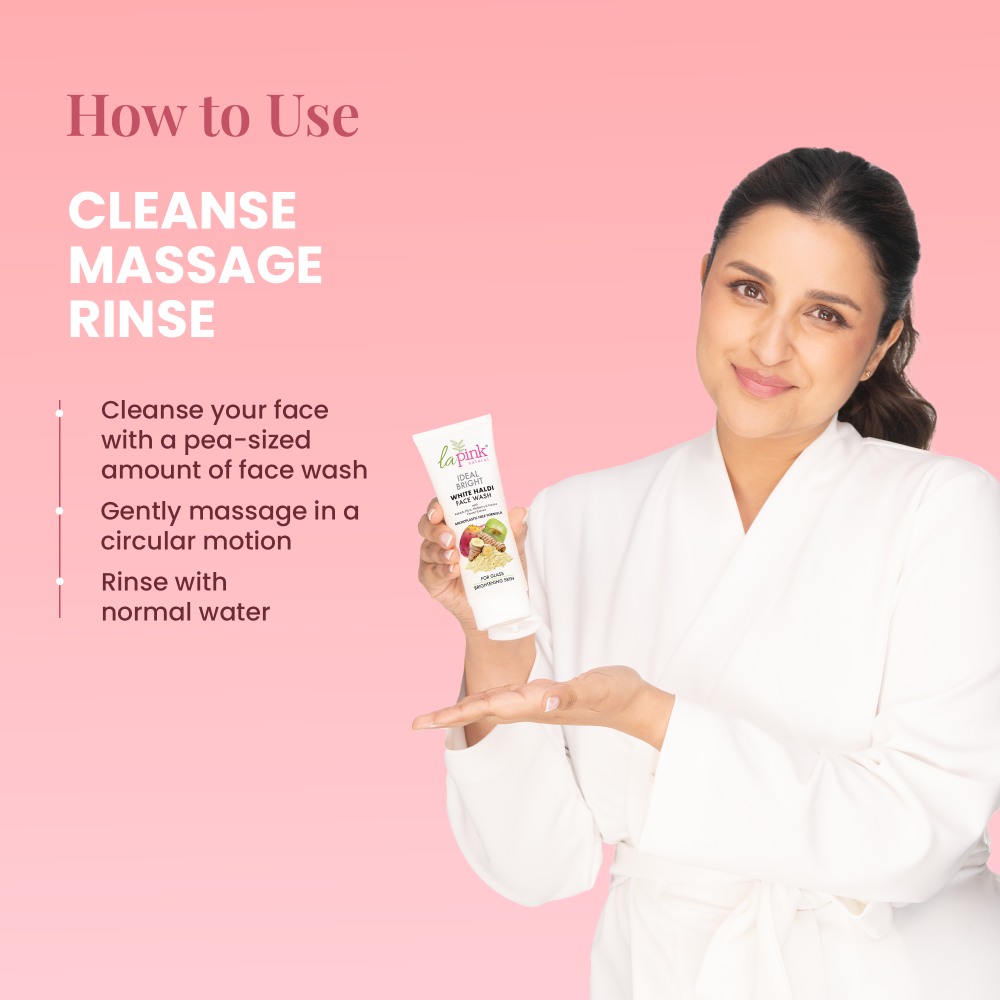 Ideal Bright Face Wash With White Haldi &amp; Kakadu Plum for Brightened Glass Skin