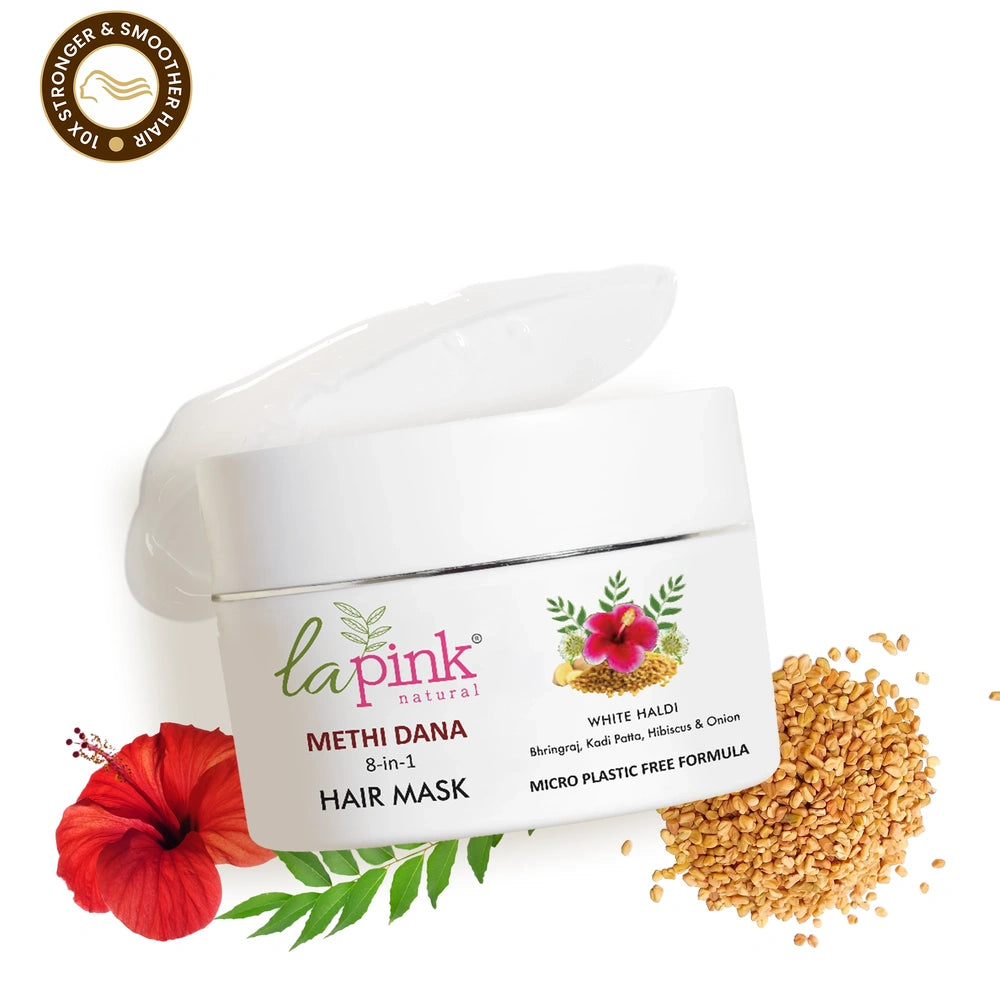 Smooth Shiny &amp; Strong Hair with Methi Dana 8-in-1 Hair Mask