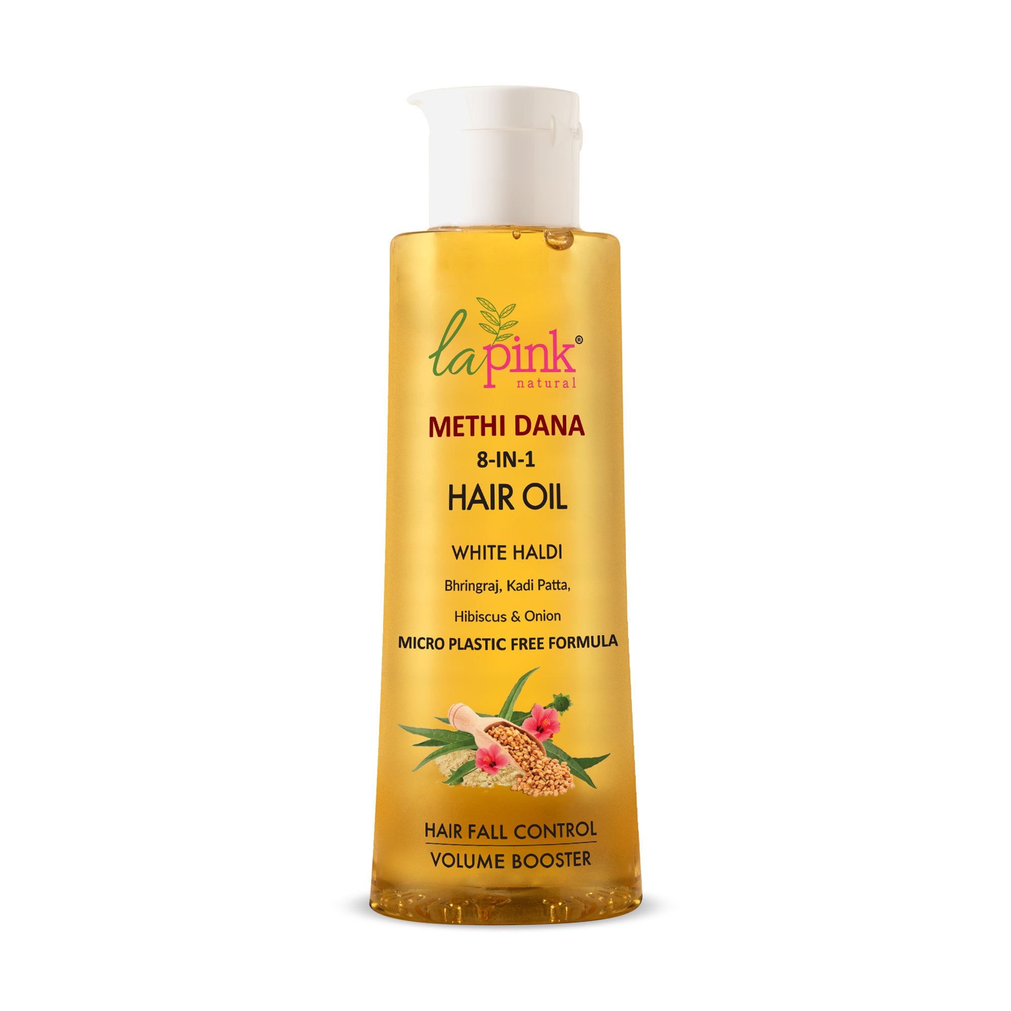 Methi Dana 8-in-1 Hair Oil with White Haldi for Hair Fall Control