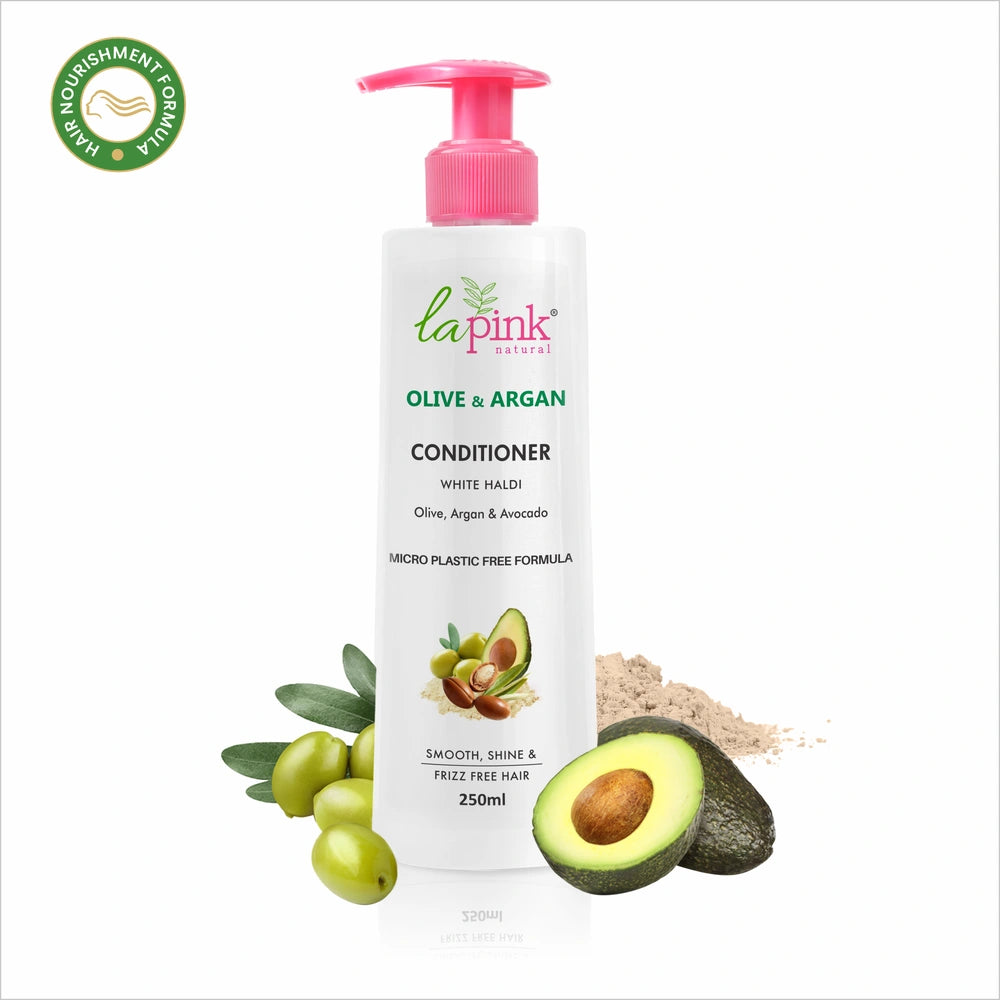 Best Conditioner for Frizzy Hair - La Pink Olive &amp; Argan Smoothening Shampoo