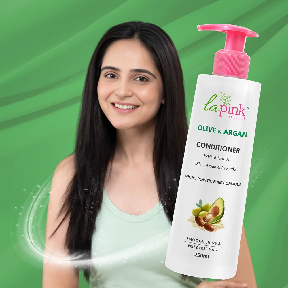 Best Conditioner for Frizzy Hair - La Pink Olive &amp; Argan Smoothening Shampoo