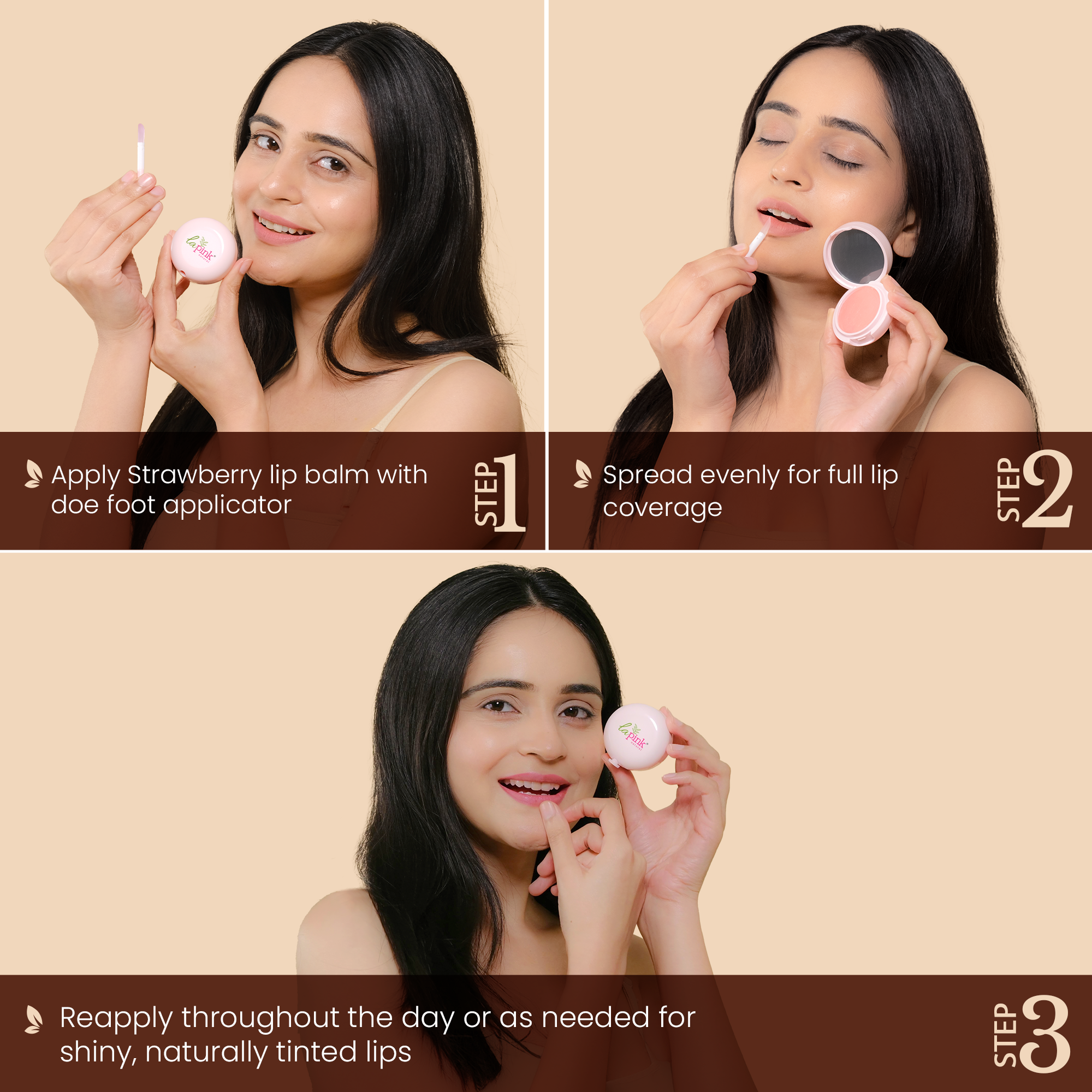 Strawberry Lip Care with White Haldi for Shiny &amp; Natural Tint