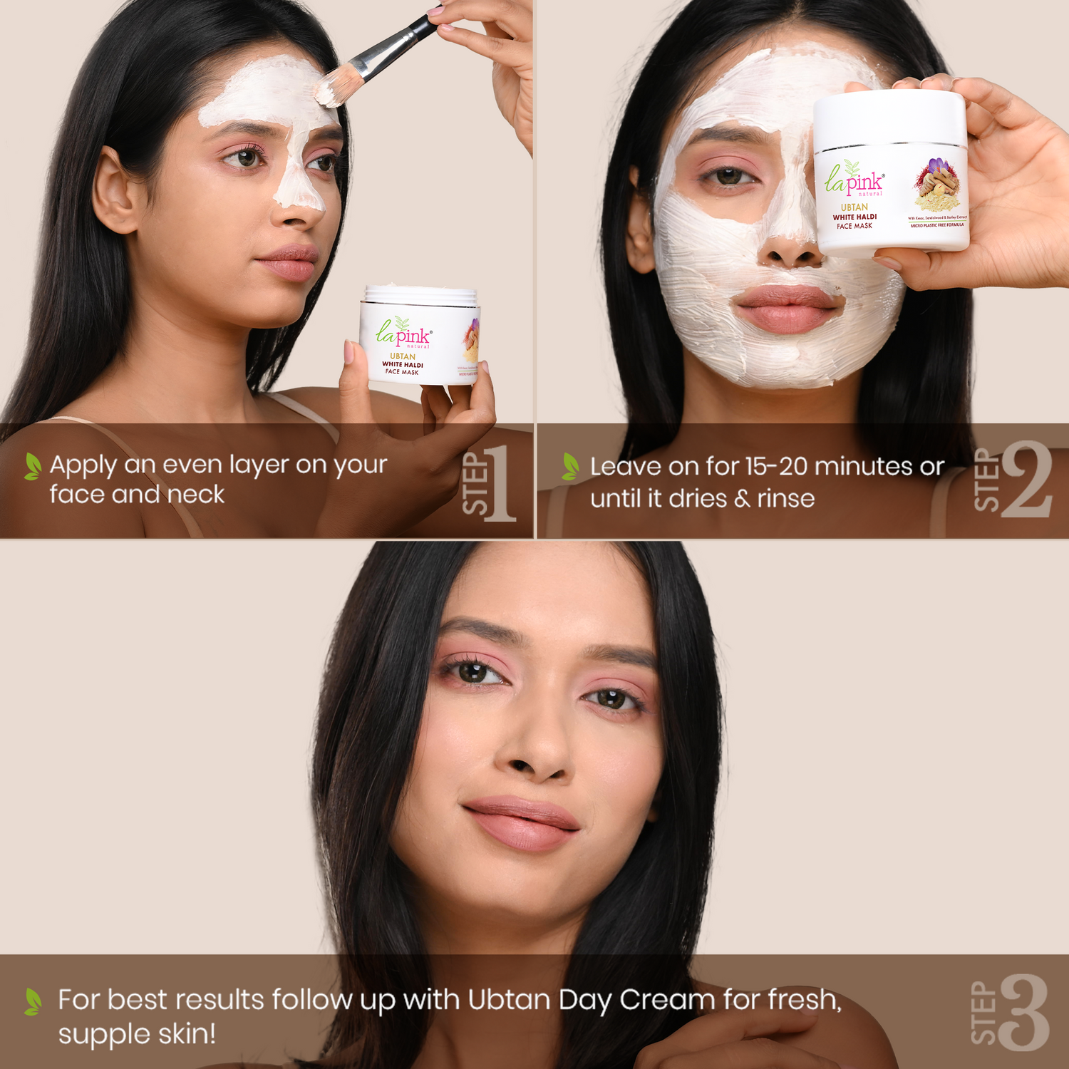 Ubtan White Haldi Face Mask With Saffron for Tan Removal