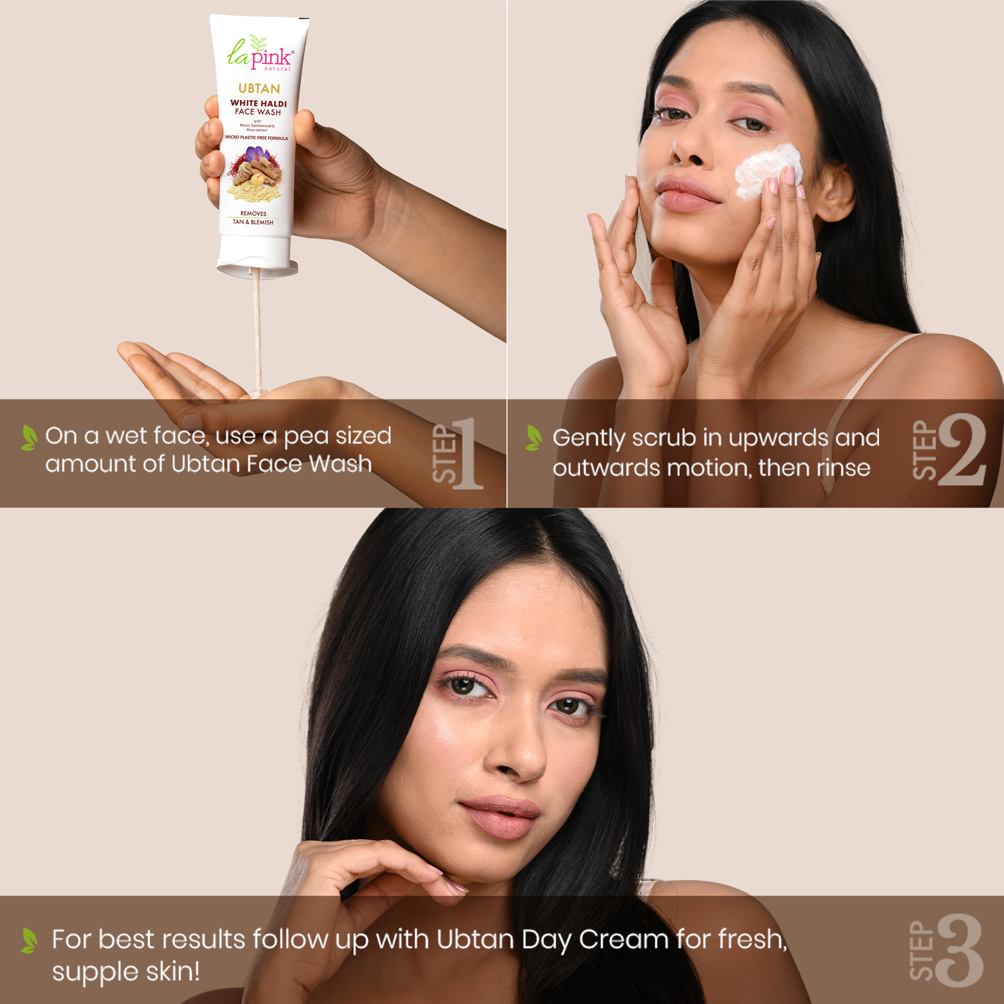Ubtan White Haldi Face Wash With Saffron for Tan Removal