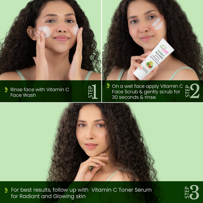 Vitamin C Face Scrub with White Haldi for Glowing &amp; Radiant Skin