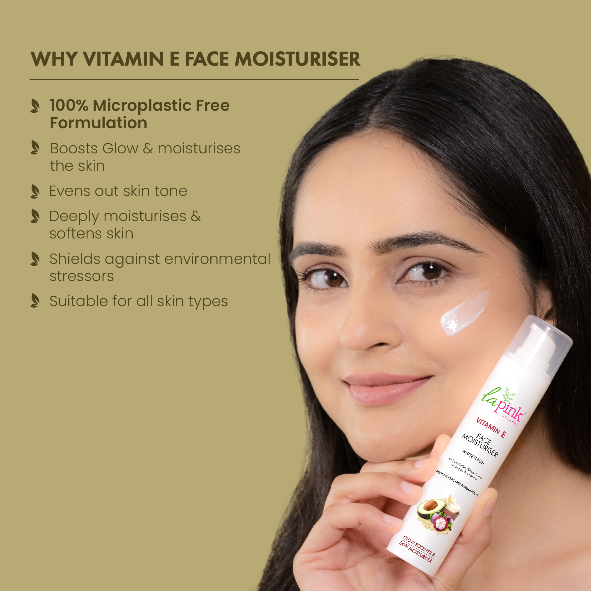 Vitamin E Face Moisturiser with White Haldi for Glow &amp; Moisturization