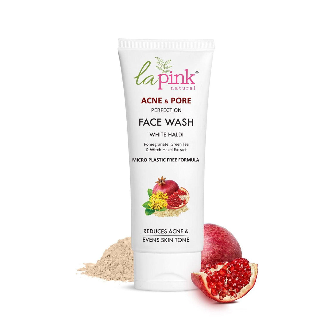 Acne &amp; Pore Perfection Face Wash with White Haldi for Acne Reduction &amp; Even Skin Tone - La Pink
