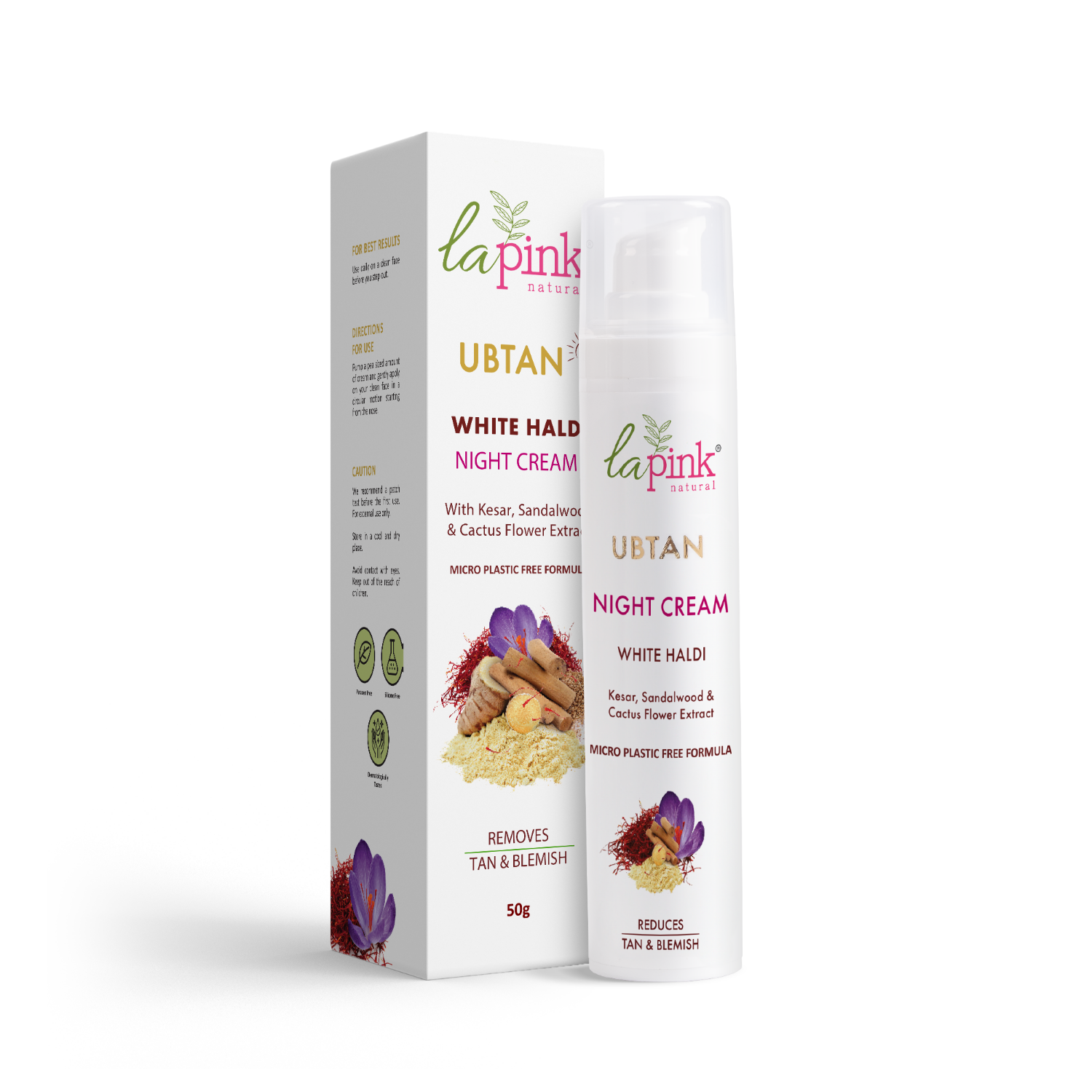 Ubtan White Haldi Night Cream With Saffron for Tan Removal