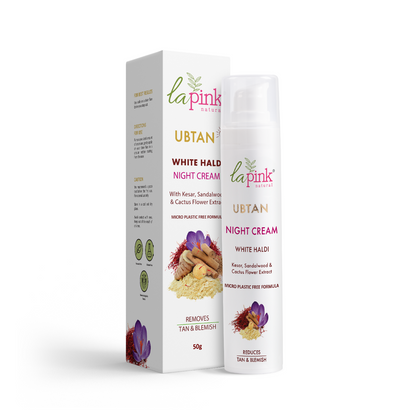 Ubtan White Haldi Night Cream With Saffron for Tan Removal