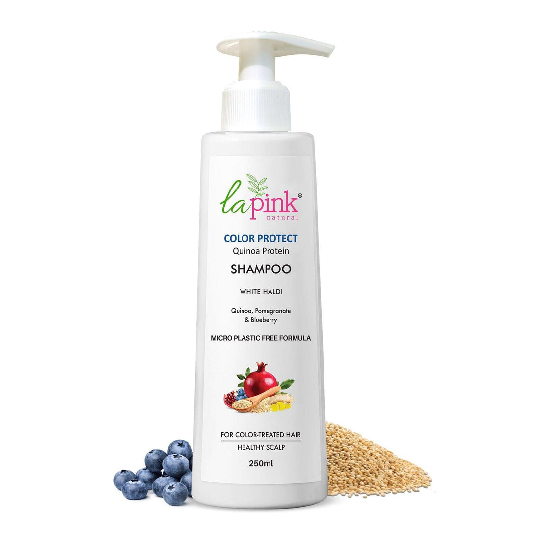 Color Protect Quinoa Protein Shampoo with White Haldi for Color-treated Hair - La Pink