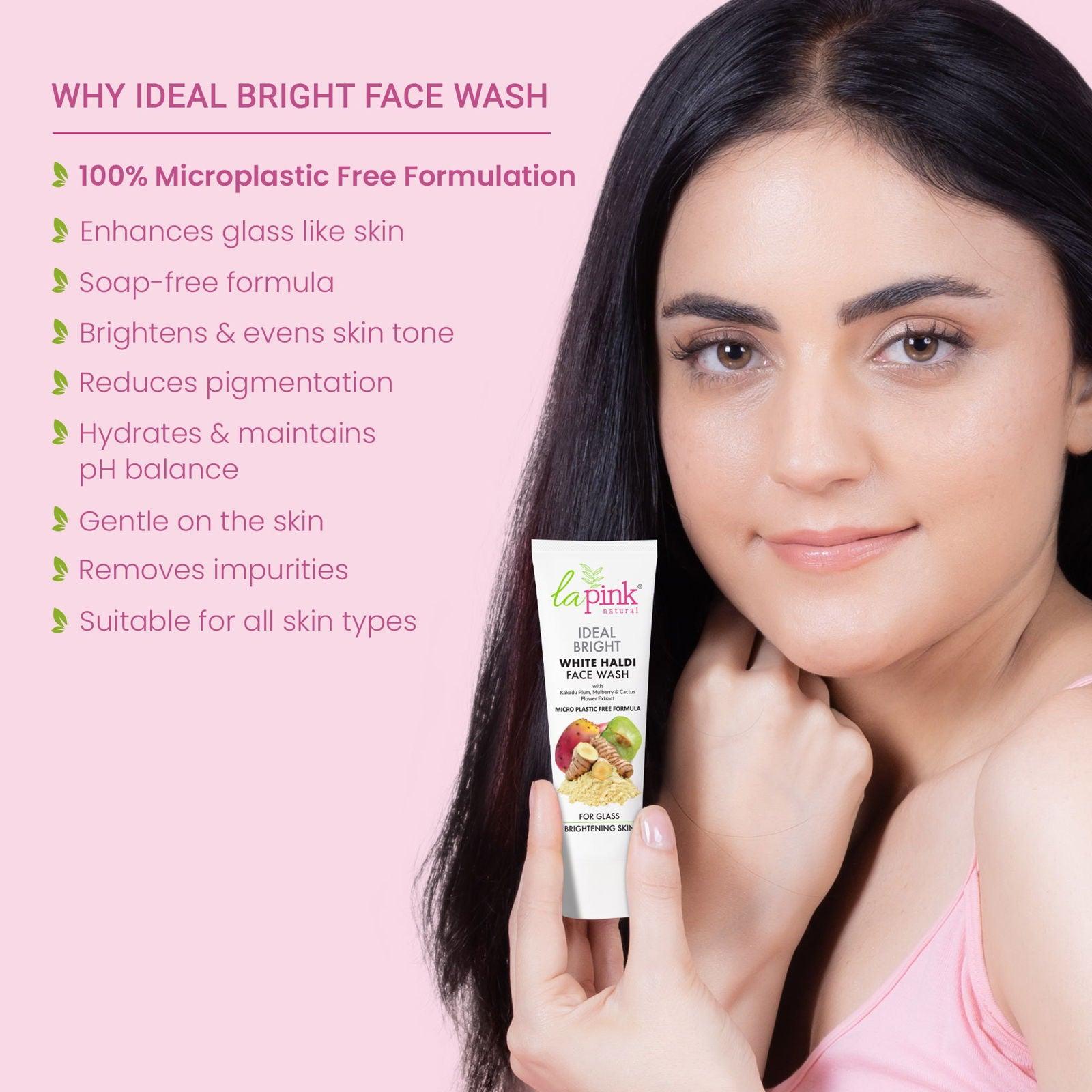 Ideal Bright Face Wash 25ml mini Pack - La Pink