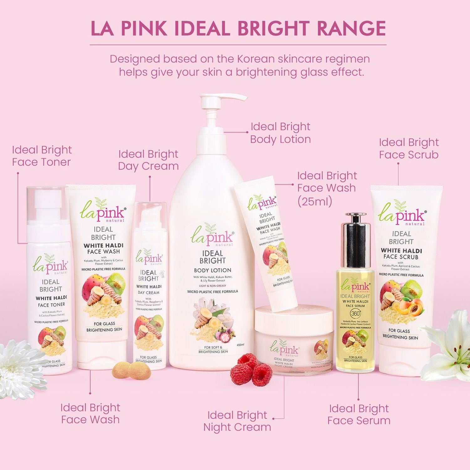 Ideal Bright Luminous Complexion Gift Box (4 Piece Set) - La Pink