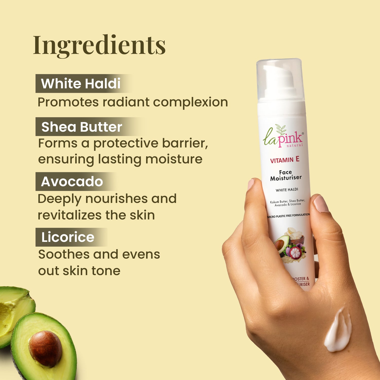 Vitamin E Face Moisturiser with White Haldi for Glow &amp; Moisturization