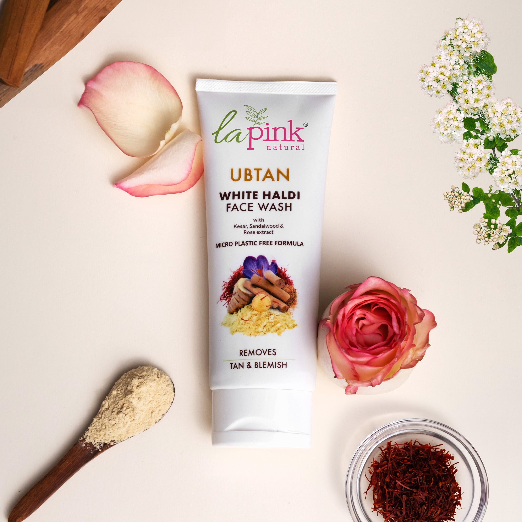 Ubtan White Haldi Face Wash With Saffron for Tan Removal