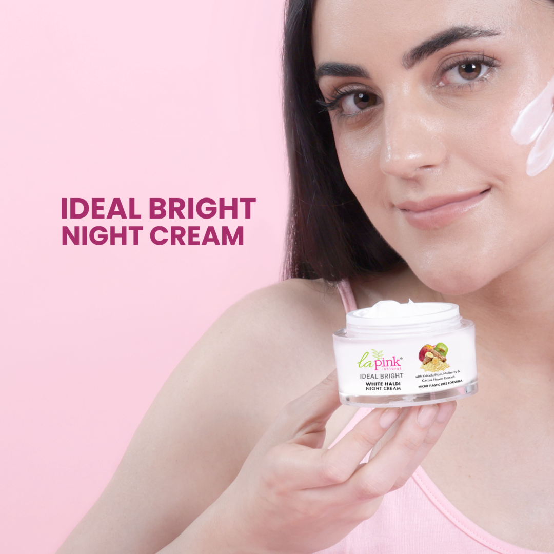 Ideal Bright Night Cream With White Haldi &amp; Kakadu Plum for Brightened Glass Skin