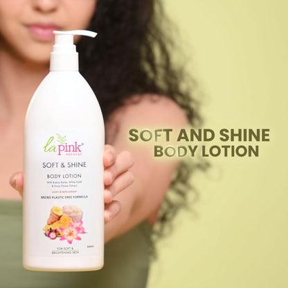 Soft and Shine Body Lotion With White Haldi &amp; Daisy Flower To Enhance Radiance &amp; Reduce Fine Lines