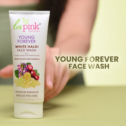 Young Forever Face Wash With White Haldi To Enhance Radiance &amp; Reduce Fine Lines