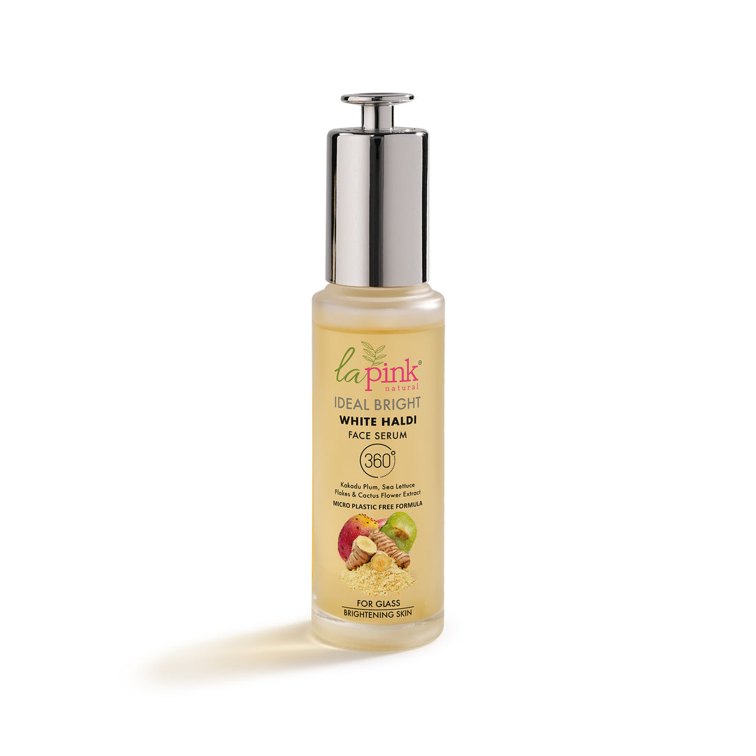 Ideal Bright Face Serum With White Haldi &amp; Sea Lettuce Flakes for Brightened Glass Skin