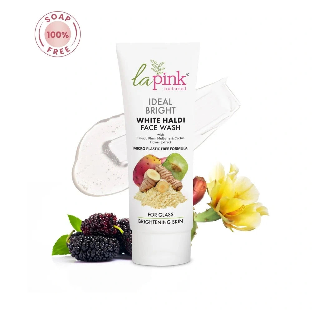 Ideal Bright Face Wash With White Haldi &amp; Kakadu Plum for Brightened Glass Skin