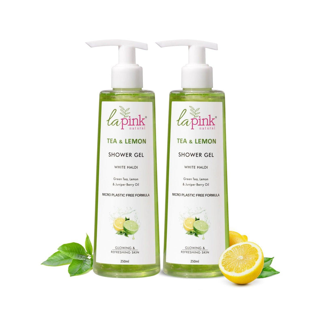 Tea &amp; Lemon Shower Gel 250 ml (Pack of 2) - La Pink