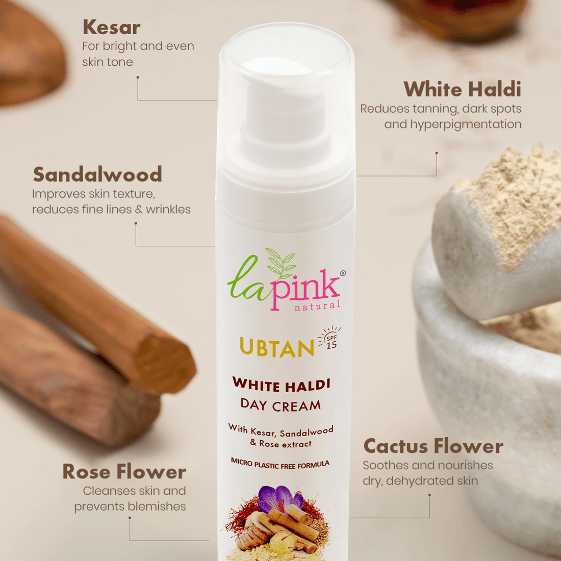 Ubtan White Haldi Brightening Combo - La Pink