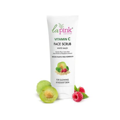 Vitamin C Face Scrub with White Haldi for Glowing &amp; Radiant Skin - La Pink