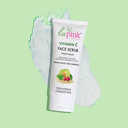 Vitamin C Face Scrub with White Haldi for Glowing &amp; Radiant Skin - La Pink