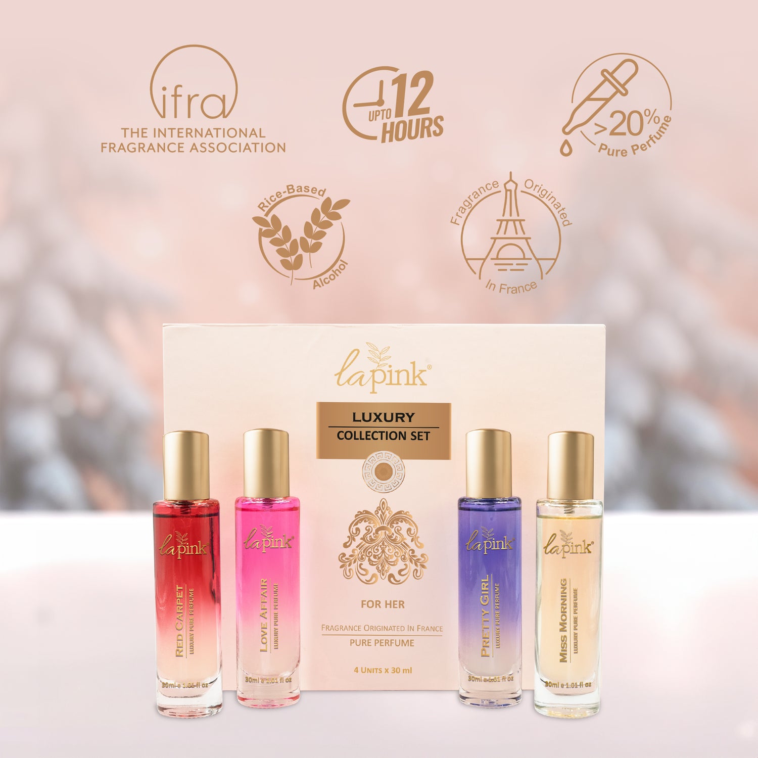 La Pink Perfume Women Gift Pack 30ml (4 Pcs)