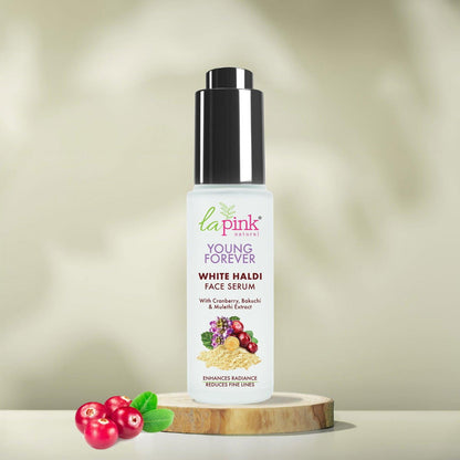 Young Forever Face Serum With White Haldi To Enhance Radiance &amp; Reduce Fine Lines - La Pink