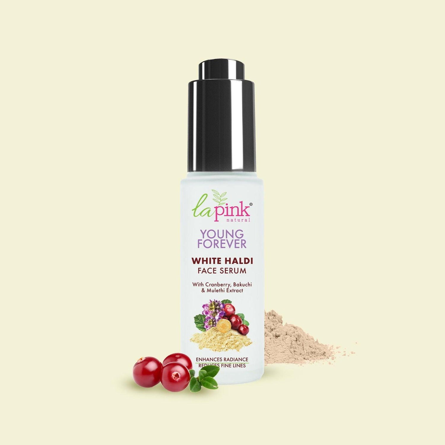 Young Forever Face Serum With White Haldi To Enhance Radiance &amp; Reduce Fine Lines - La Pink